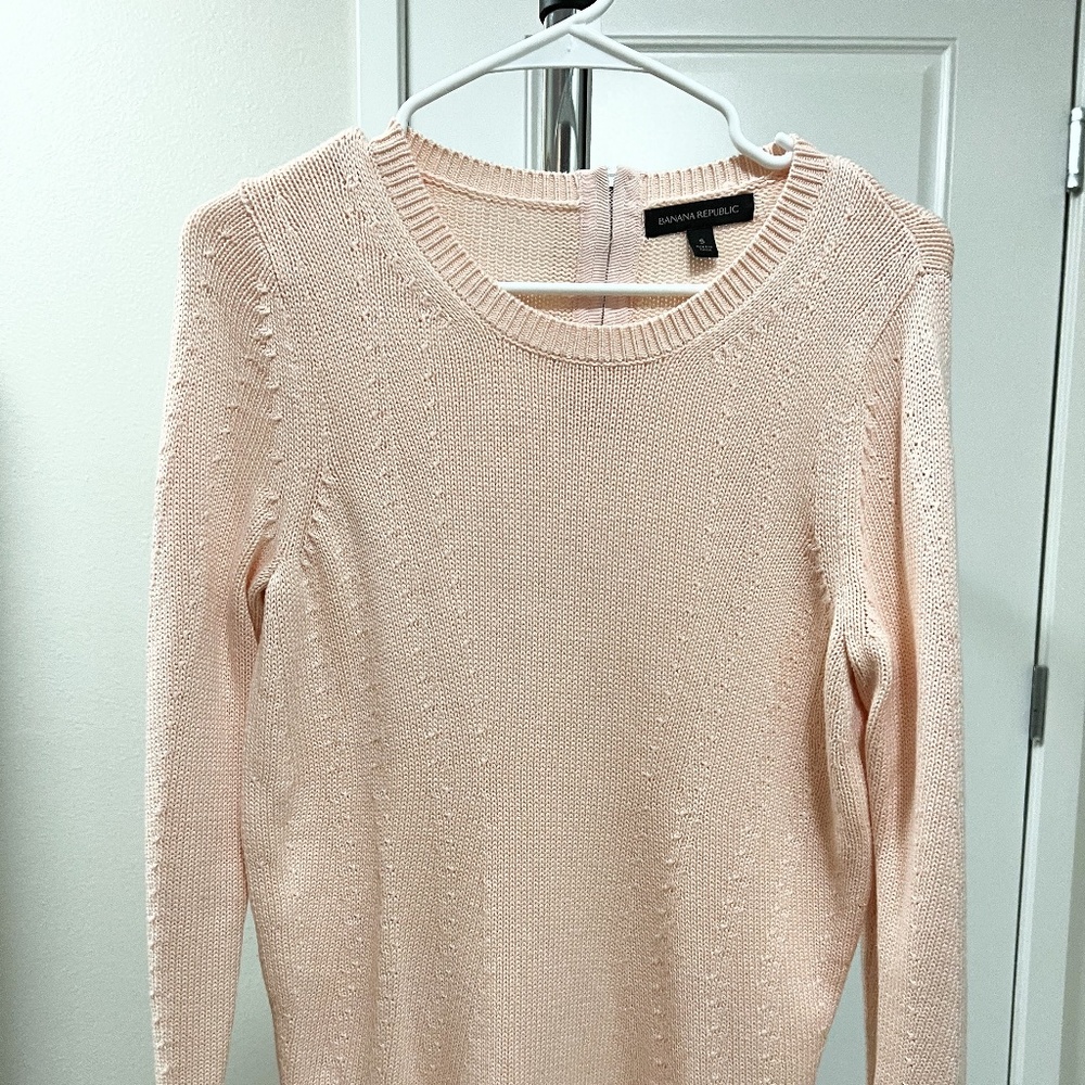 Banana Republic, Light Pink, Sweater Long sleve, Small